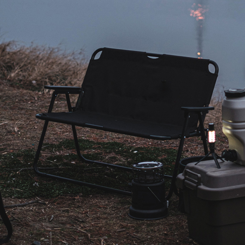Silla plegable doble, silla de playa para acampar al aire libre