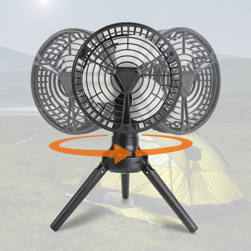 Mini ventilador USB para camping con LED