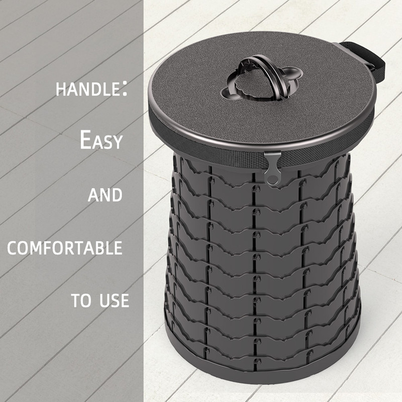 Cubo de almacenamiento multifuncional para inodoro de camping plegable