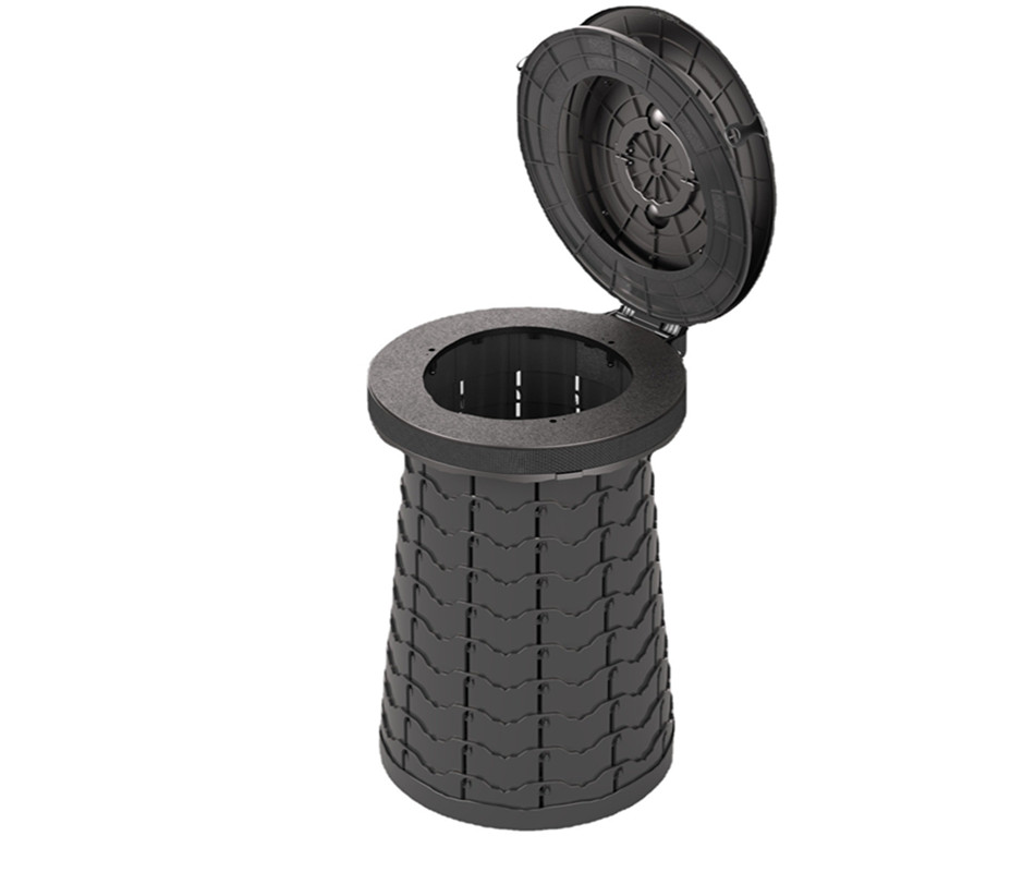 Cubo de almacenamiento multifuncional para inodoro de camping plegable
