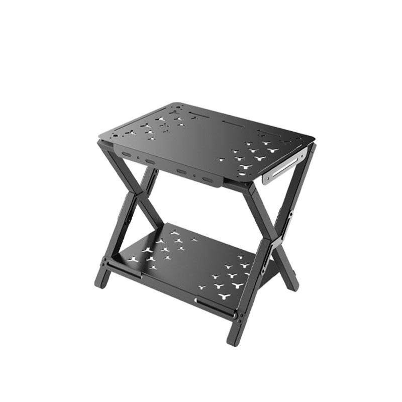 Mesa de comedor plegable para acampar al aire libre con dos tableros