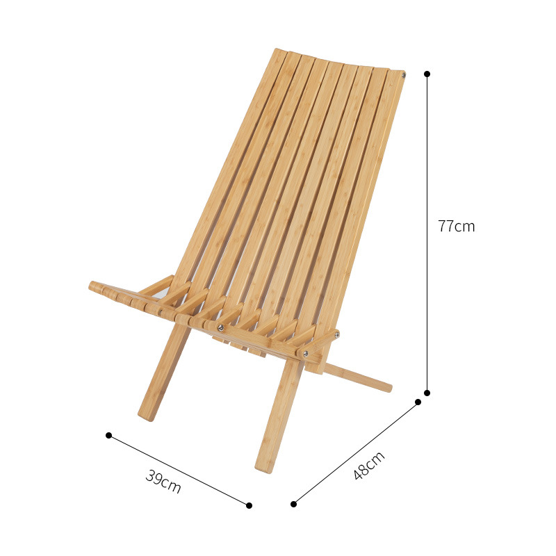 Sillón de bambú plegable para acampar al aire libre