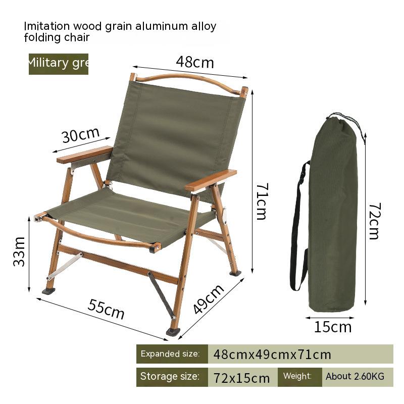 Silla Kermit plegable y portátil de aluminio, desmontable, para acampar al aire libre y hacer pícnic