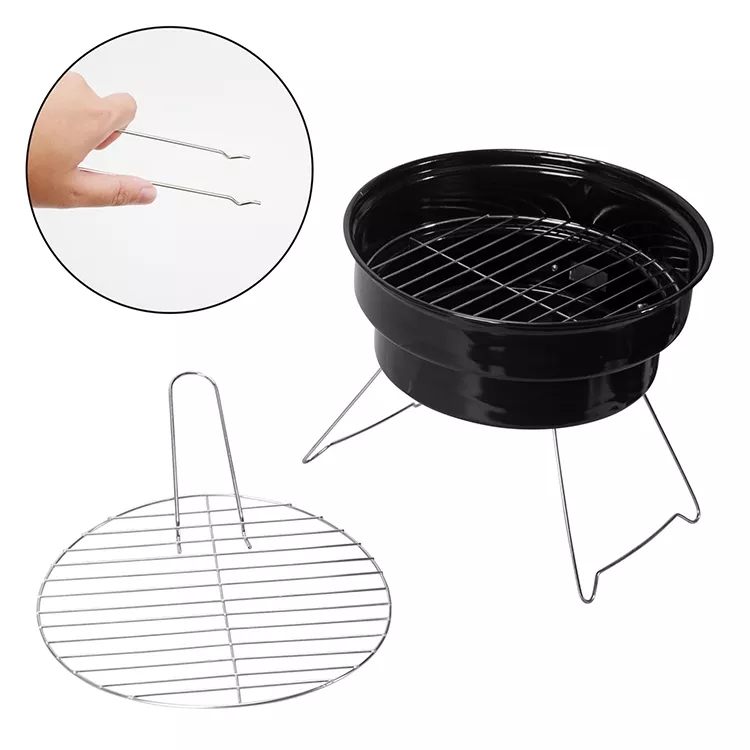 Parrilla de carbón para barbacoa redonda para acampar