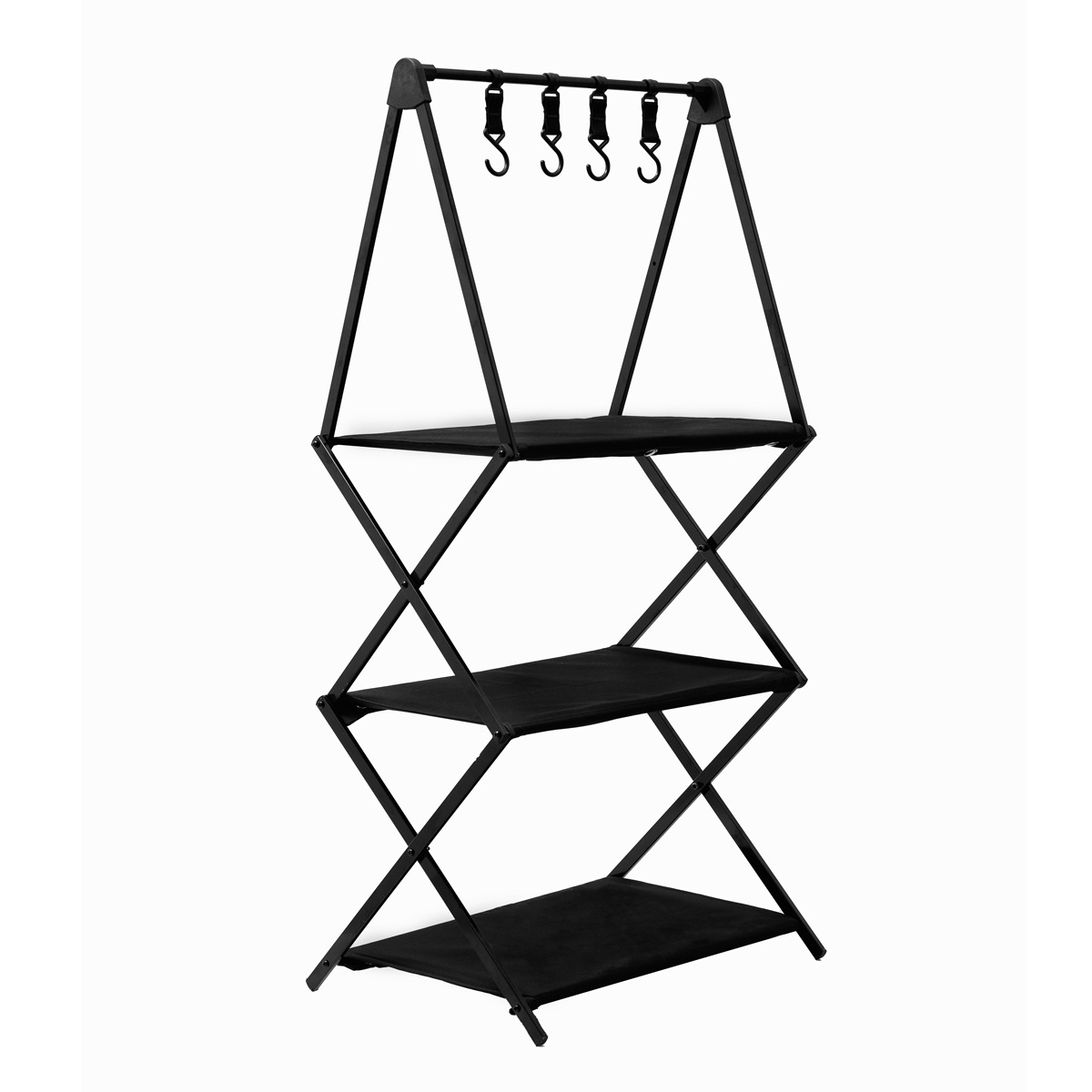 Estantes de almacenamiento plegables de aluminio para acampar: doble y triple capa