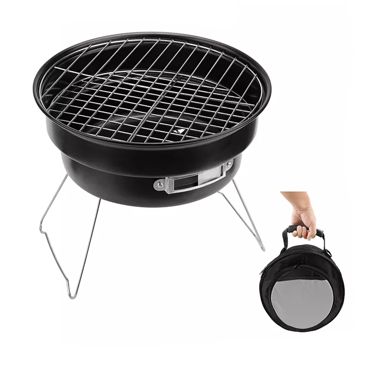 Parrilla de carbón para barbacoa redonda para acampar