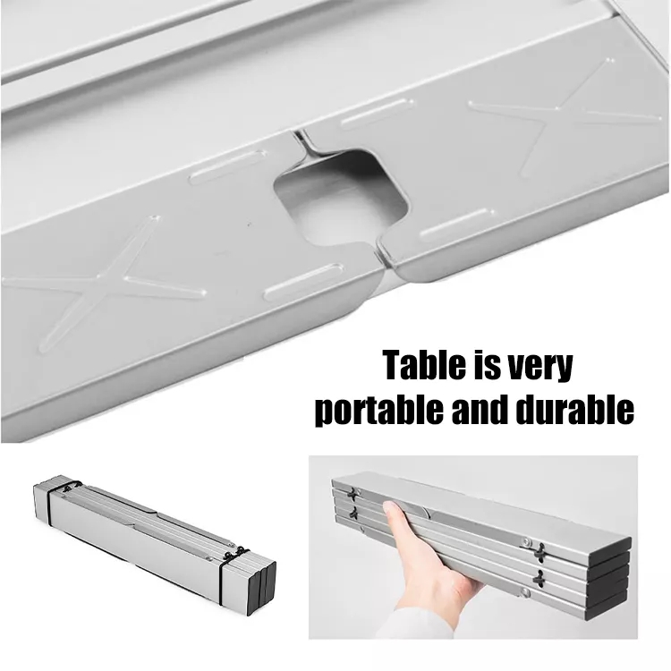 Mesa de camping mini plegable de aluminio ultraligera