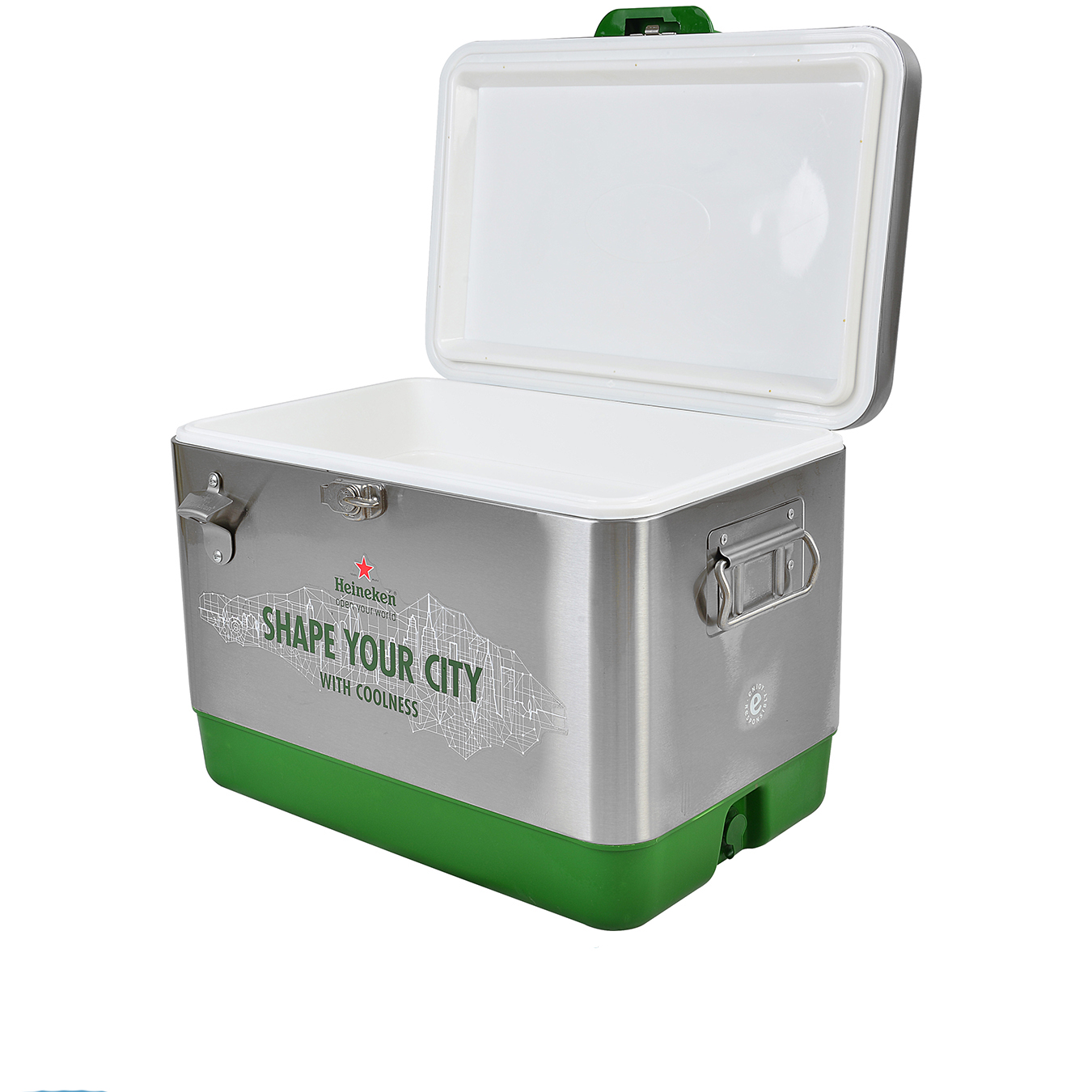 Nevera portátil de acero inoxidable para vino, 51 l, para cerveza