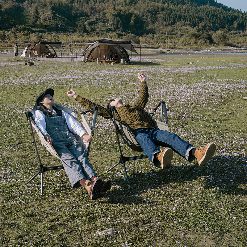 Silla plegable de aluminio para acampar al aire libre