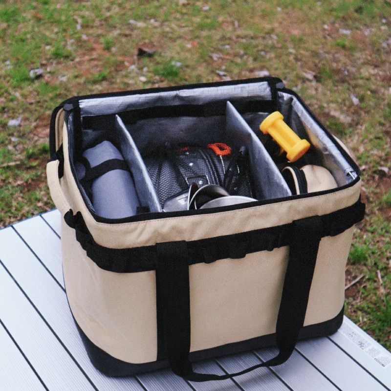 Bolsa de lona plegable para almacenamiento de acampada, 43 l