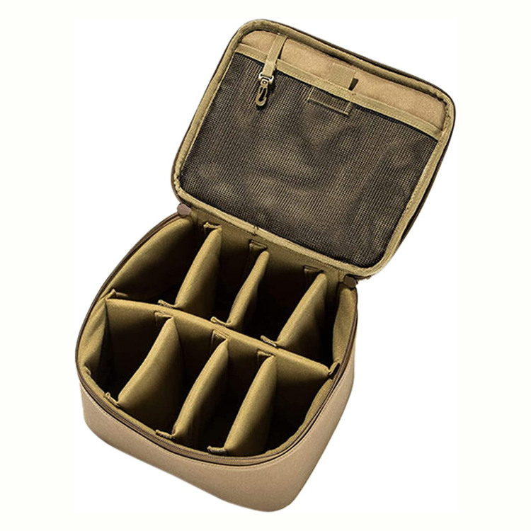 Bolsa de almacenamiento de cocina para acampar al aire libre con divisores
