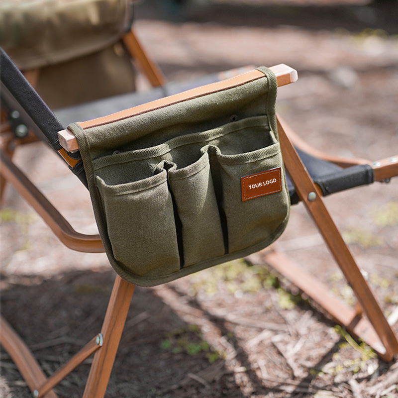 Bolsa de almacenamiento lateral para silla de camping, bolsillo de almacenamiento lateral para mesa