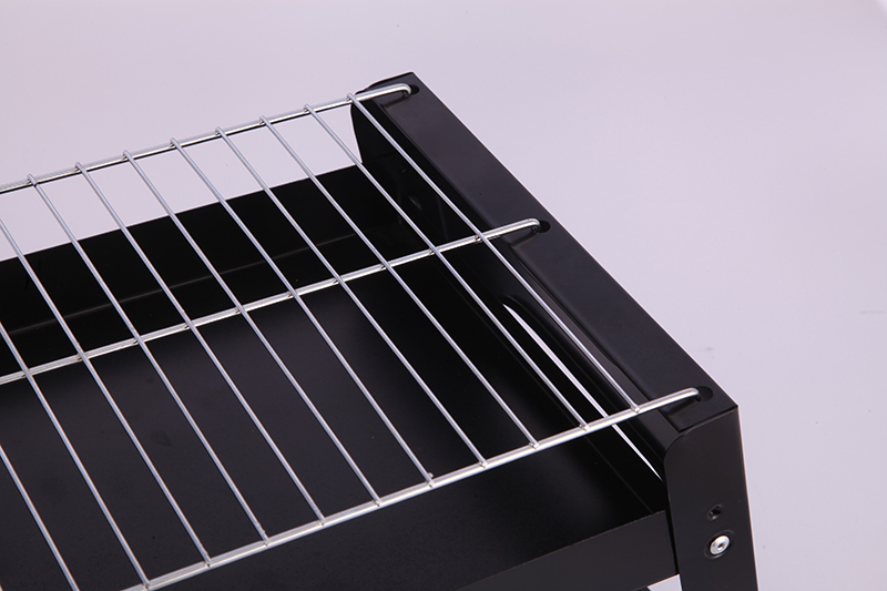 Parrilla de barbacoa plegable portátil con forma de X para carbón