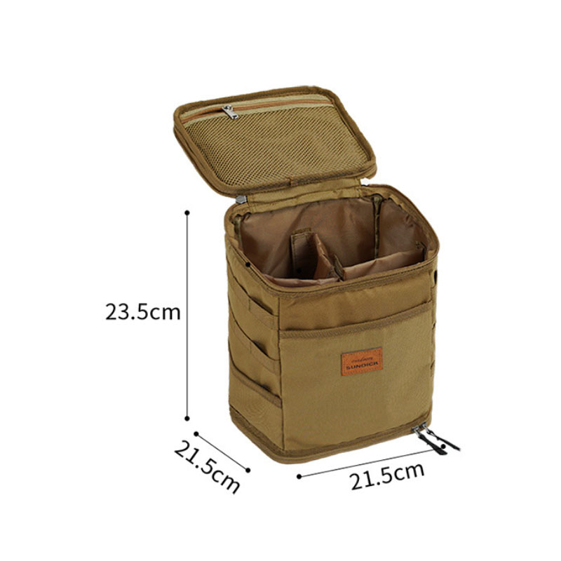 Bolsa de almacenamiento para picnic y acampada al aire libre, bolsa de transporte para utensilios de cocina
