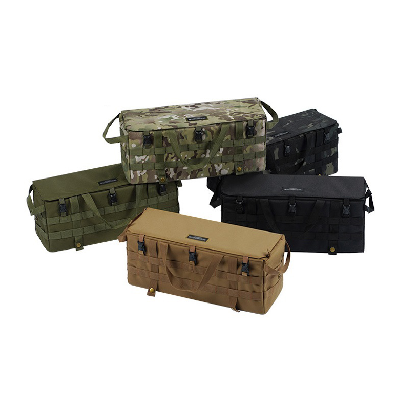 Bolsas de almacenamiento organizadoras para acampar al aire libre con lado de mesa y lado de reposabrazos