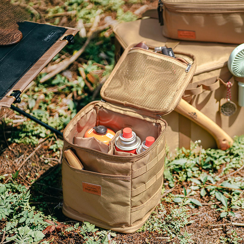 Bolsa de almacenamiento para picnic y acampada al aire libre, bolsa de transporte para utensilios de cocina