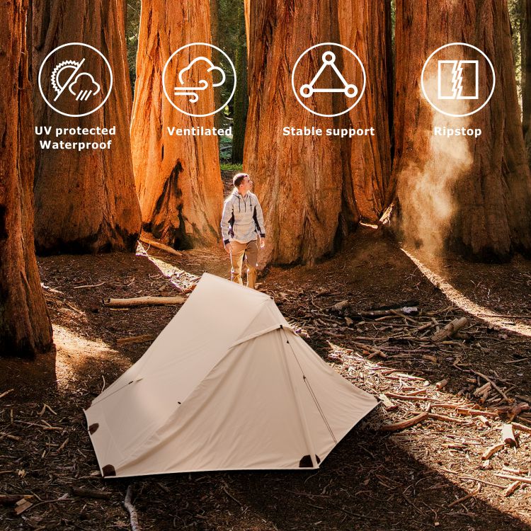 Tienda de campaña ultraligera para senderismo y acampada al aire libre para 2 personas