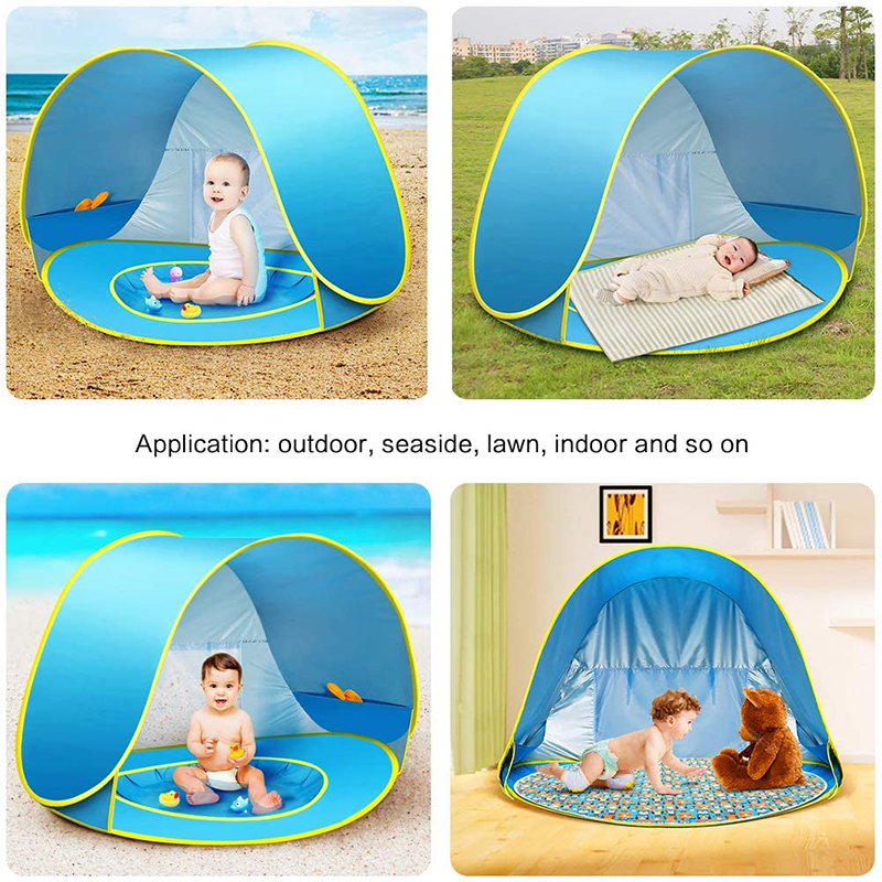 Tienda de campaña para playa para bebés: toldo emergente resistente a los rayos UV50