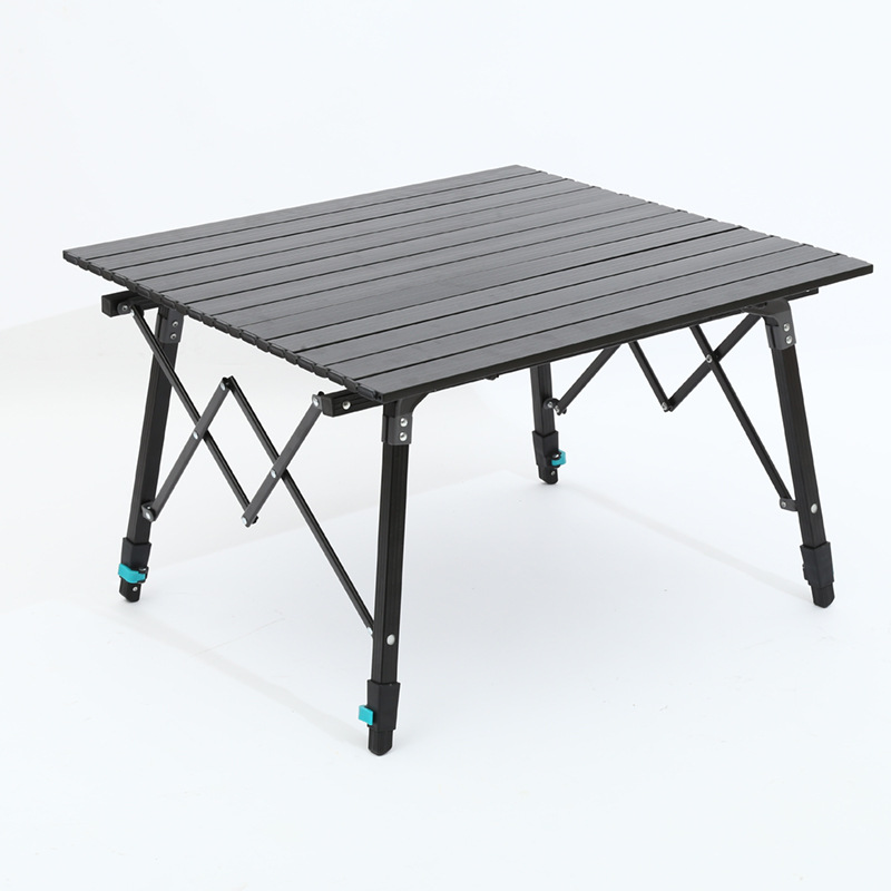 Mesa plegable de aleación de aluminio con altura ajustable para exteriores