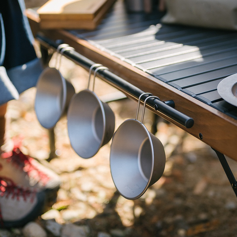 Mesa de aluminio para acampar al aire libre IGT para picnic y barbacoa