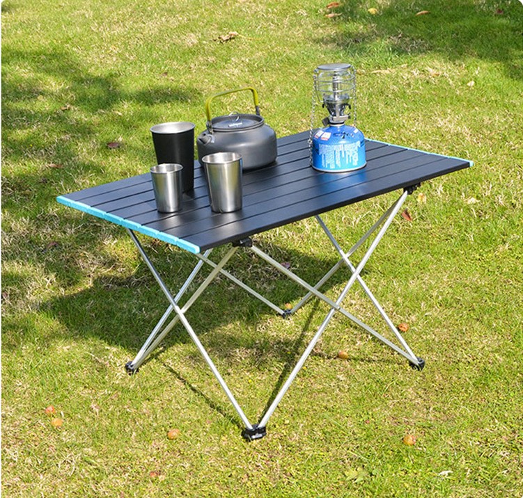 Mesa plegable de aluminio para cocinar, hacer senderismo, viajar y hacer picnic