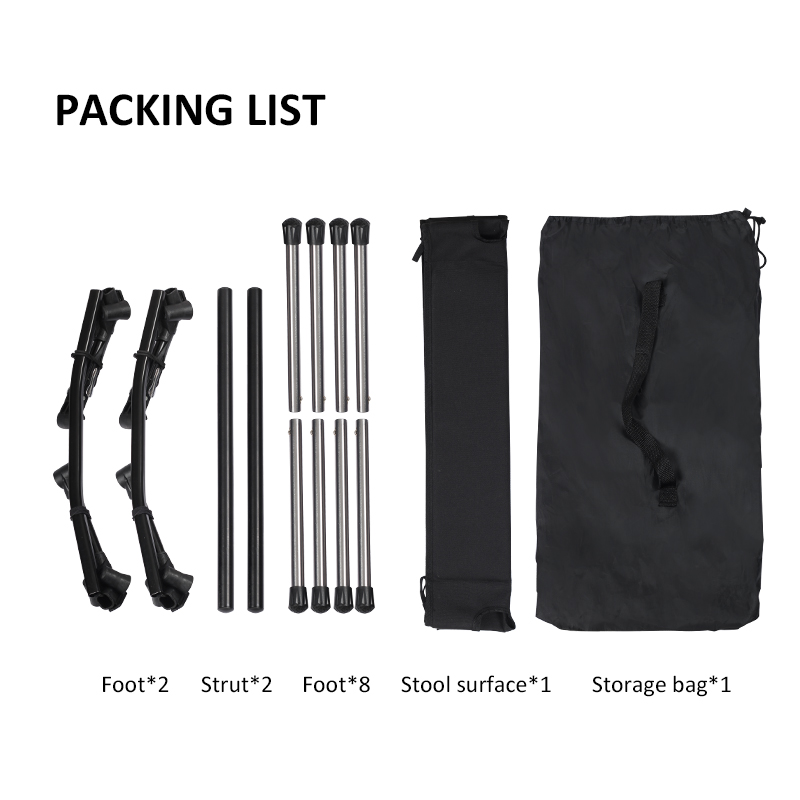 Taburete de camping plegable de aluminio ultraligero