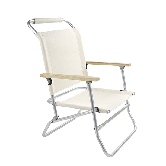 Silla plegable glamping de aluminio para exteriores con respaldo