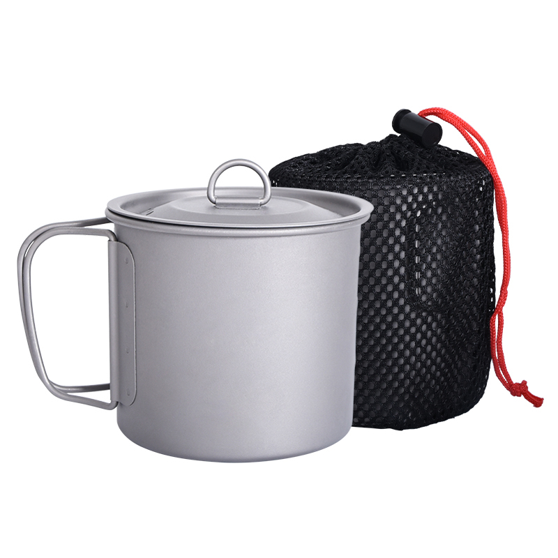Tazas y vasos ultraligeros de titanio para acampar al aire libre de 200 a 1250 ml
