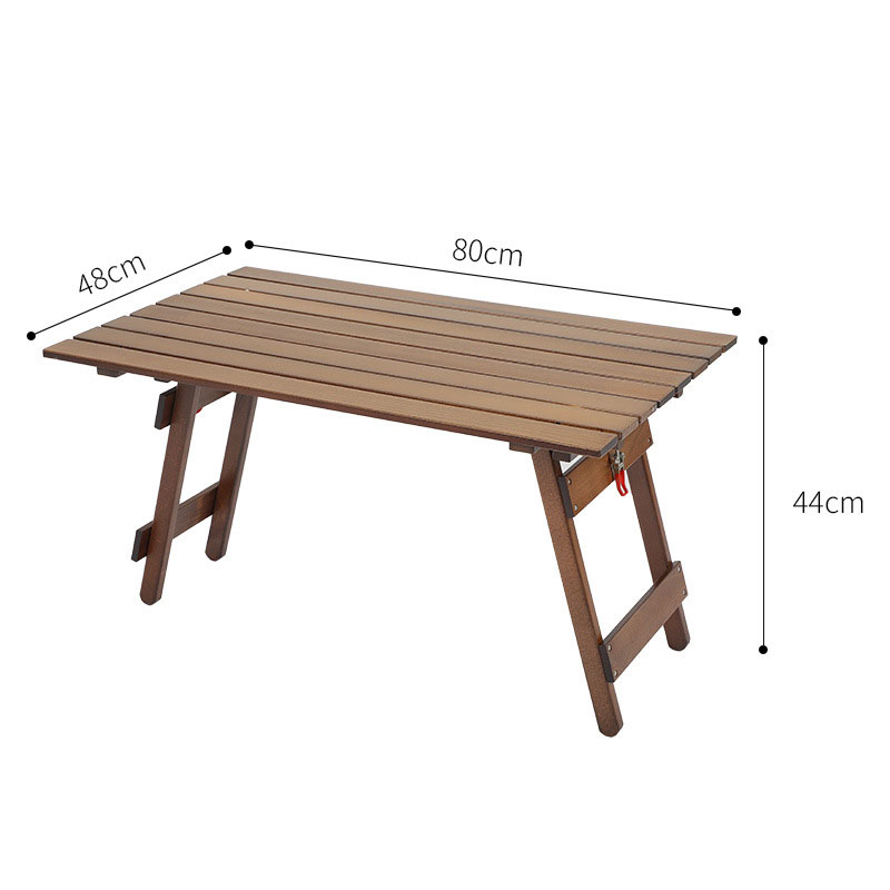 Juego de mesa y sillas de camping de madera de haya y roble