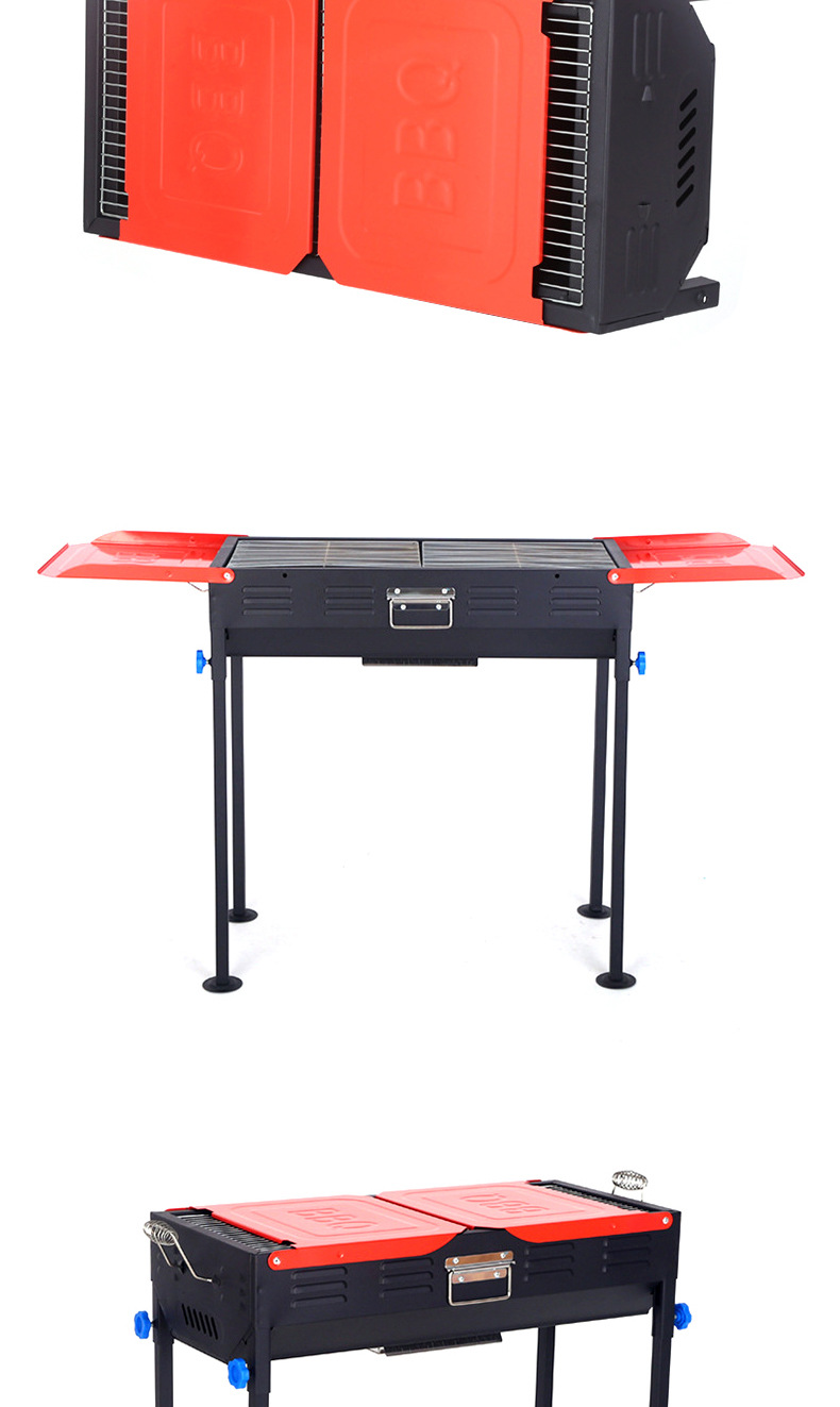 Parrilla de carbón plegable portátil para exteriores