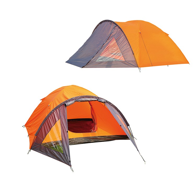 Tienda de campaña impermeable y resistente al viento para mochileros con toldo para lluvia