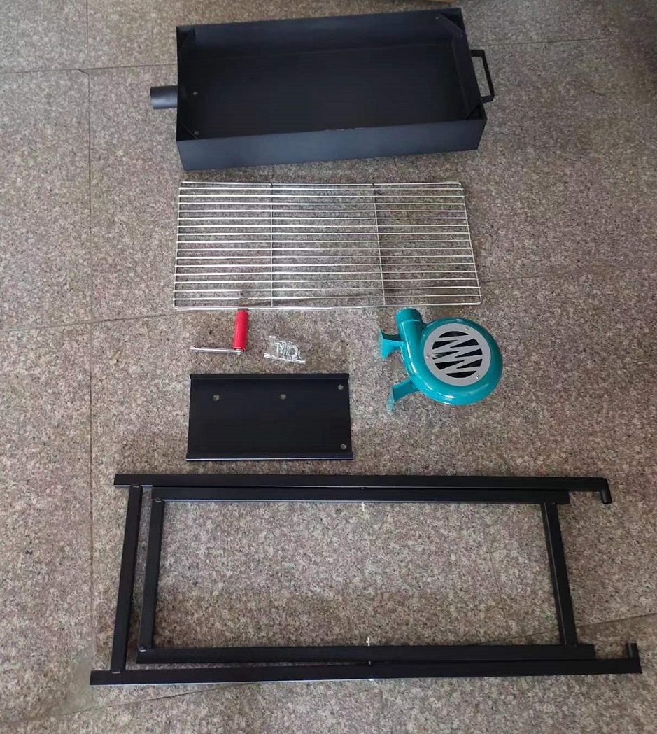 Parrilla de carbón portátil con ventilador integrado
