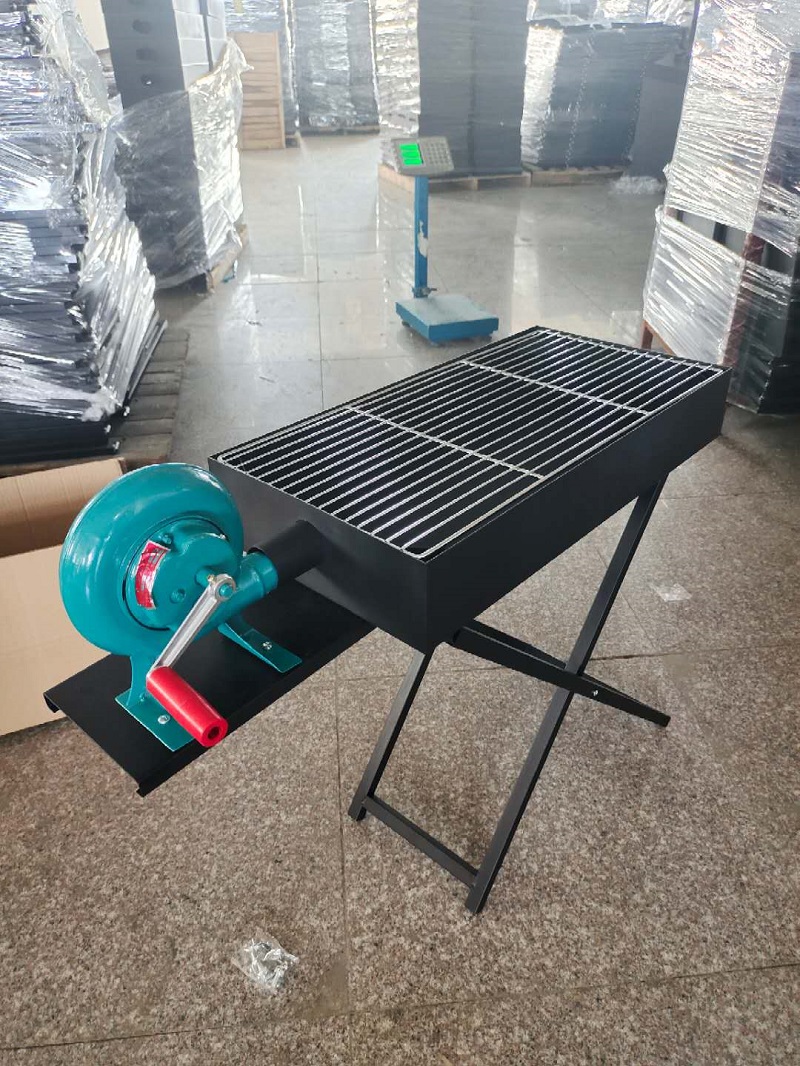 Parrilla de carbón portátil con ventilador integrado