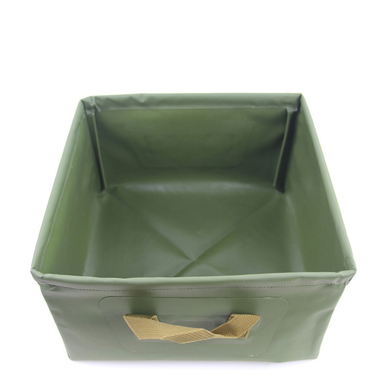 Cubo de agua plegable para acampar al aire libre, cubo de agua cuadrado plegable