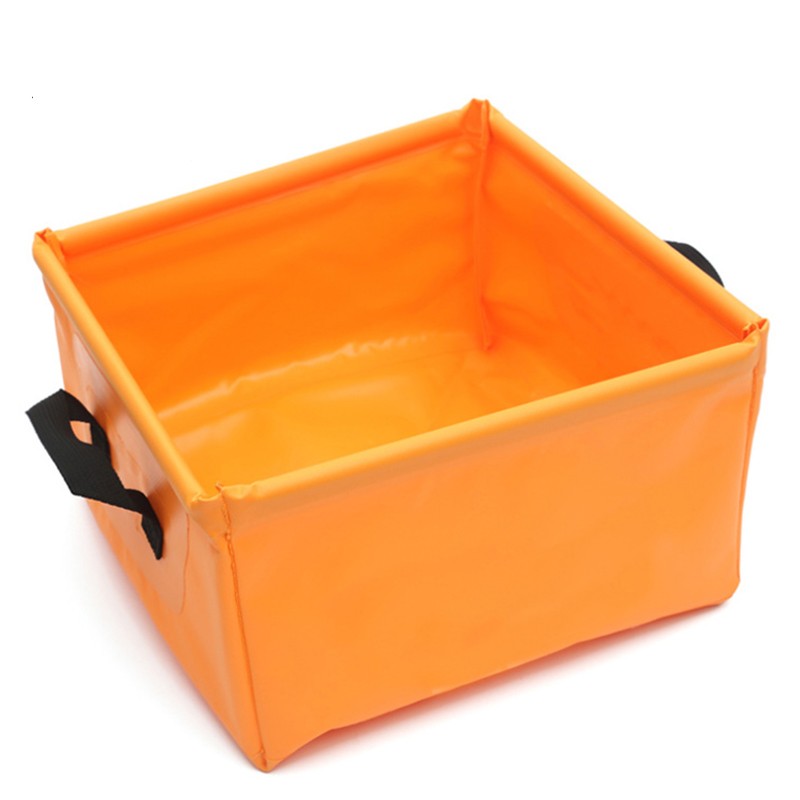 Cubo de agua plegable para acampar al aire libre, cubo de agua cuadrado plegable