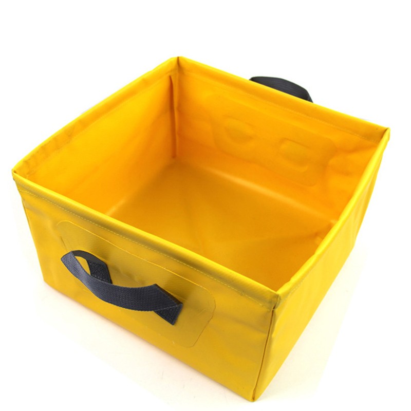 Cubo de agua plegable para acampar al aire libre, cubo de agua cuadrado plegable