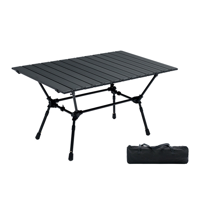 Mesa de camping plegable de aluminio: portátil, ajustable en altura, para exteriores, camping, mochileros, playa, picnics