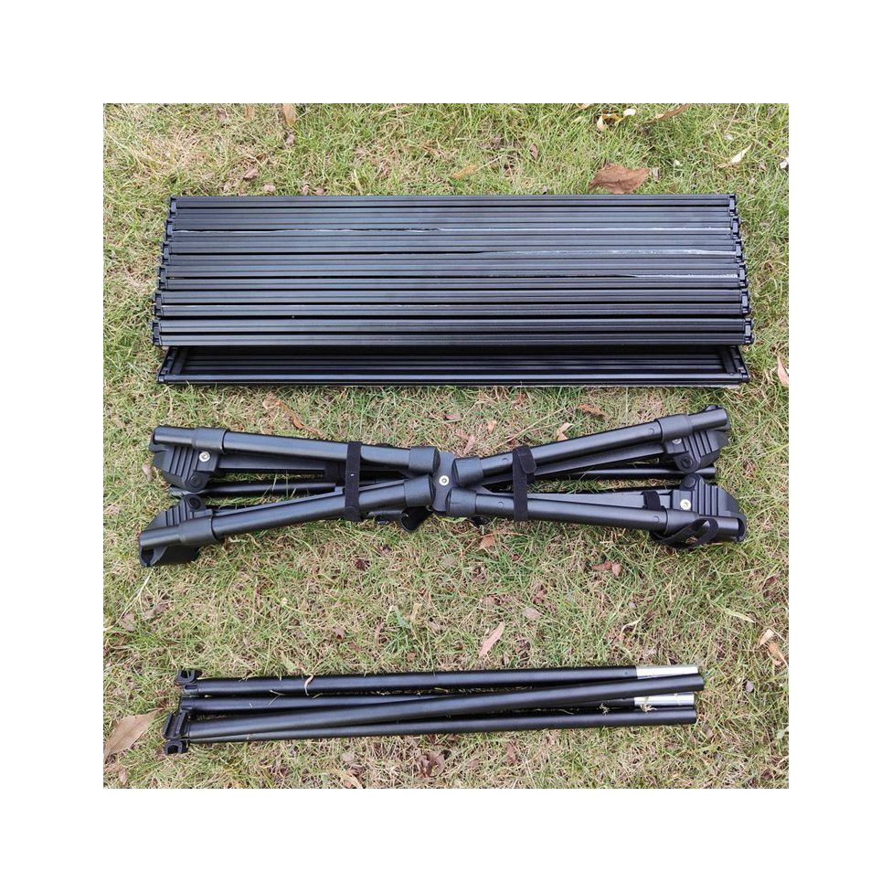 Mesa de camping plegable portátil de aluminio para jardín, patio, fiesta, picnic, viajes