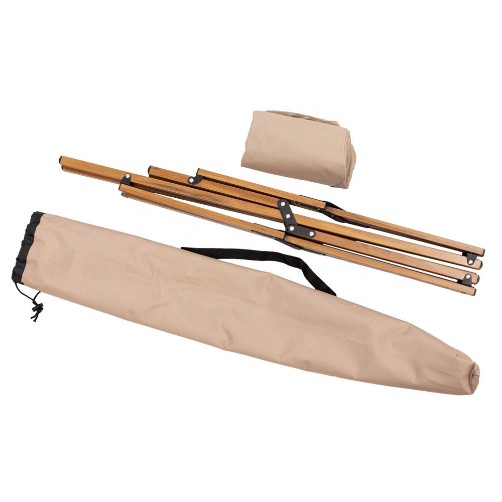Silla de camping plegable con estructura de aluminio y forma de mariposa