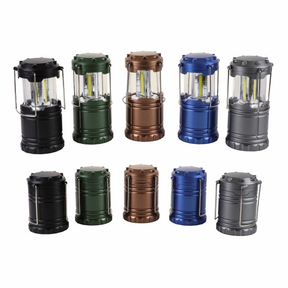 Mini linterna portátil de plástico con 30 luces LED telescópicas para acampar y gancho