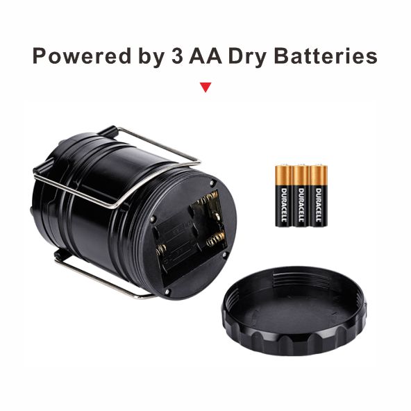 Mini linterna portátil de plástico con 30 luces LED telescópicas para acampar y gancho