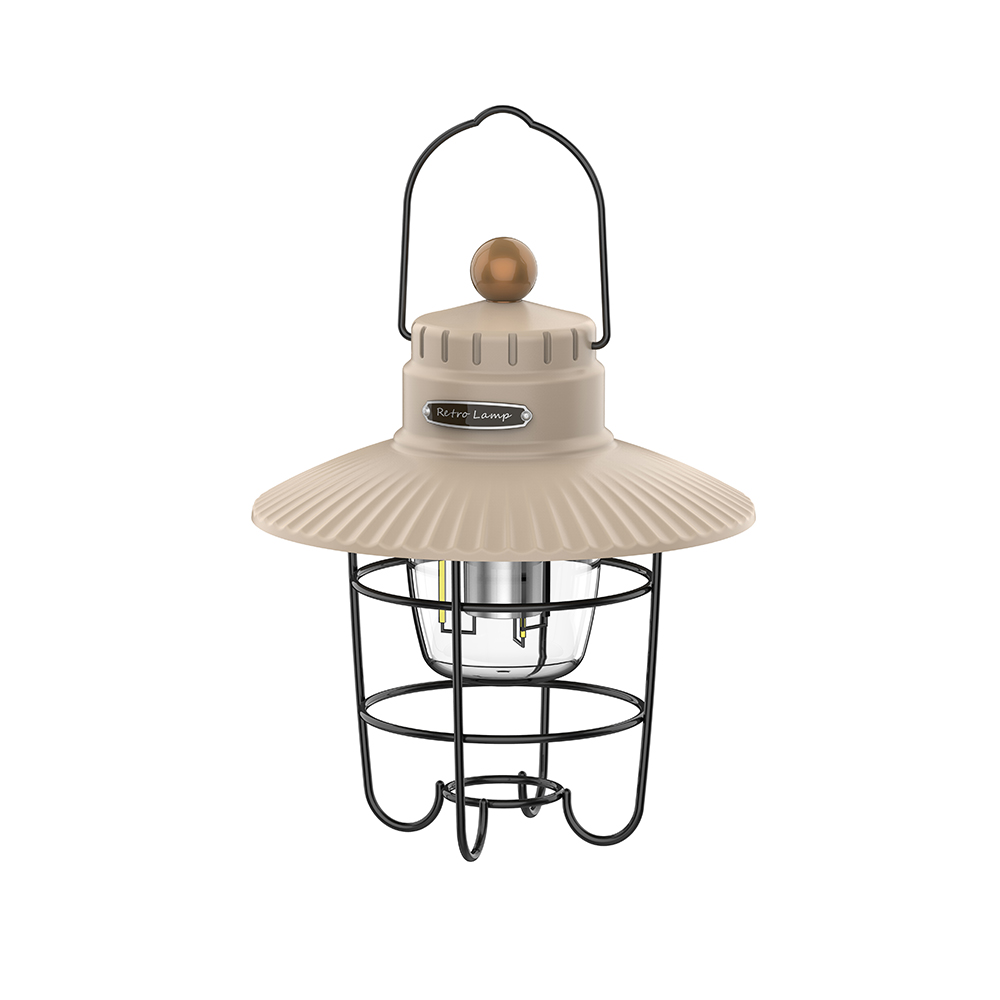 NUEVA COB con gancho para colgar, interruptor de atenuación, batería AA portátil, luz LED vintage para acampar, tienda de campaña al aire libre, linterna retro