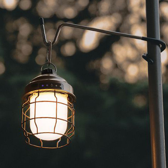 Mini linterna portátil recargable vintage para acampar con mosquetón LED retro para exteriores, para tienda de campaña