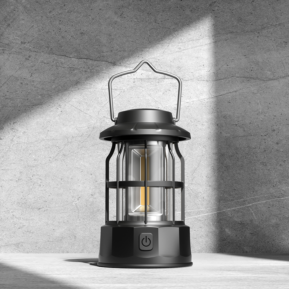 Linterna de camping retro LED tienda de campaña COB lámpara de camping batería recargable USB portátil vintage luz de camping al aire libre