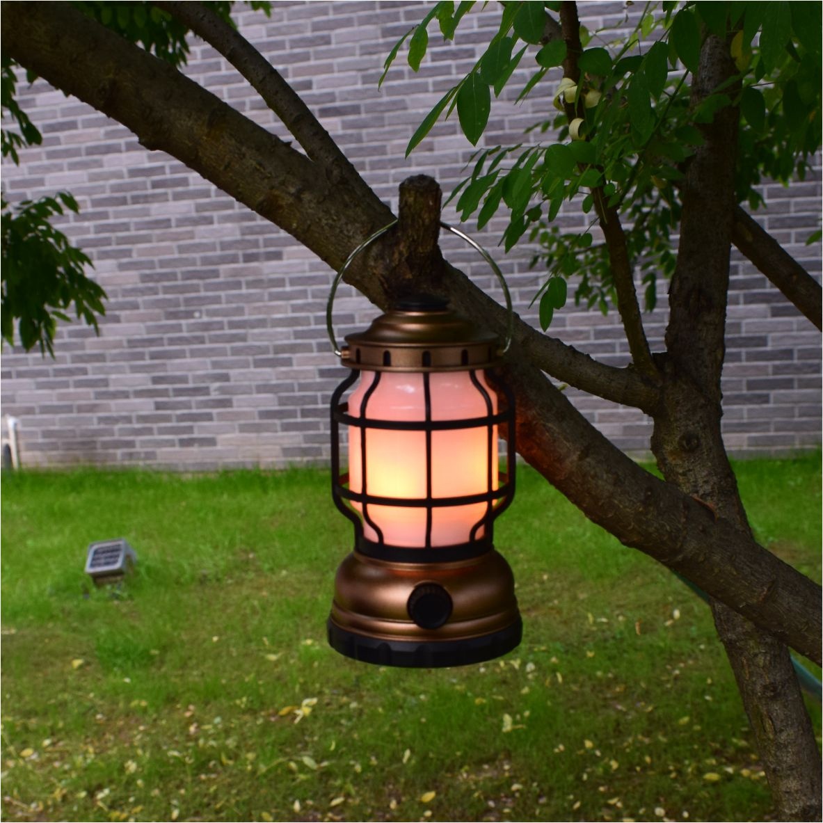 Linterna de camping plegable LED para exteriores, resistente al agua, de queroseno retro, recargable, para emergencias, con cuerpo USB y LED