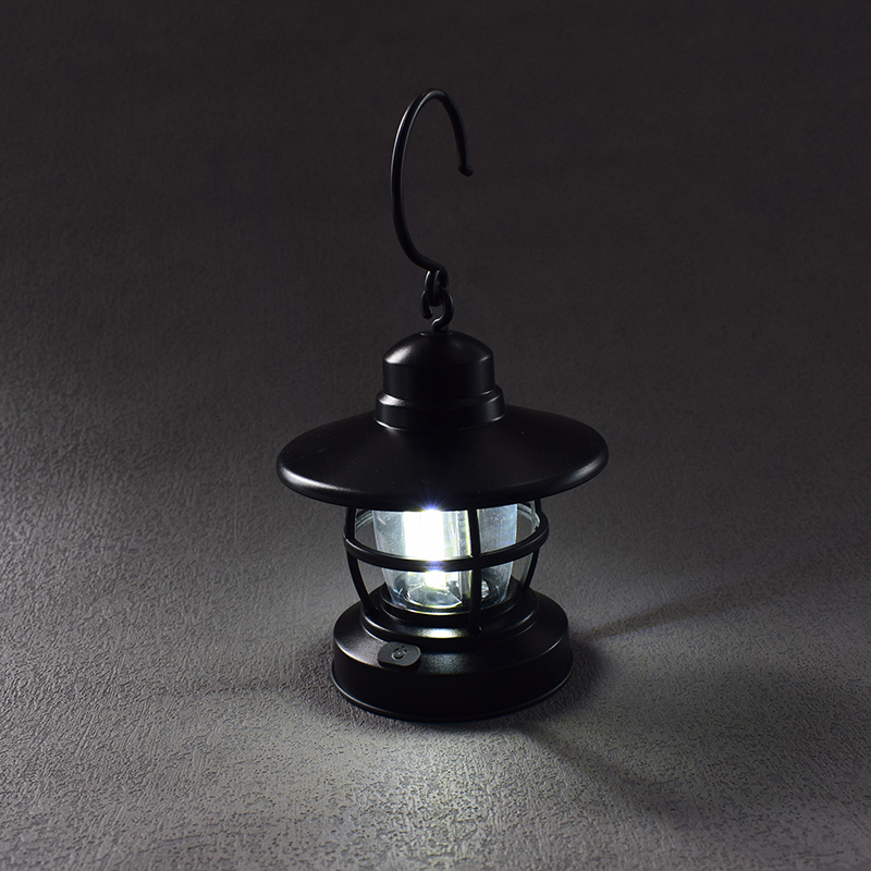 NUEVA COB con gancho para colgar, interruptor de atenuación, batería AA portátil, luz LED vintage para acampar, tienda de campaña al aire libre, linterna retro