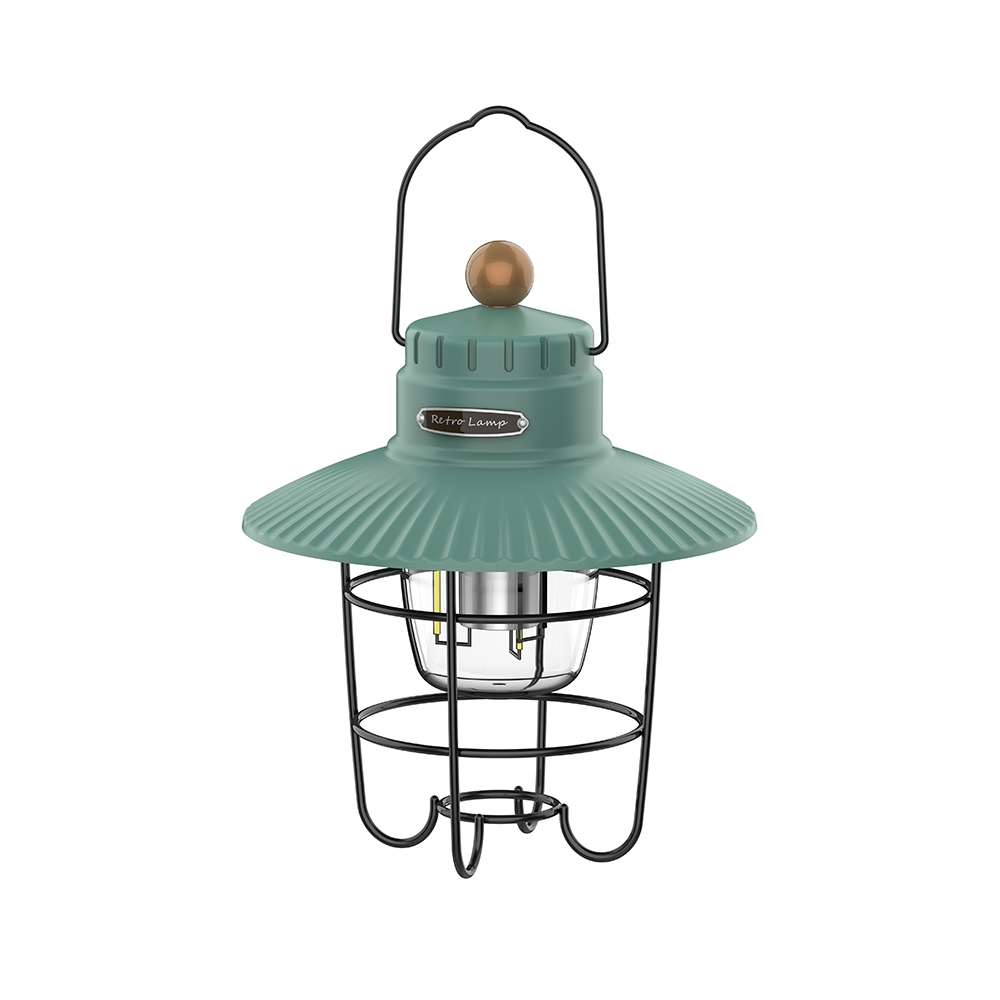 NUEVA COB con gancho para colgar, interruptor de atenuación, batería AA portátil, luz LED vintage para acampar, tienda de campaña al aire libre, linterna retro