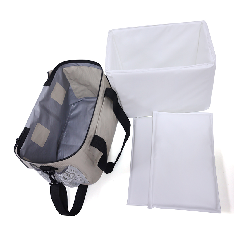 Bolsa térmica de viaje personalizada, impermeable, plegable y desmontable, de color beige, plegable, para caza, pesca y acampada