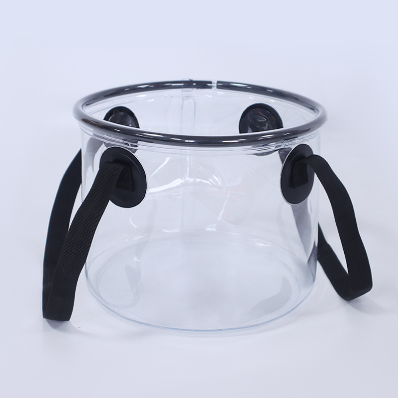 Bolsa de cubo de agua plegable de PVC transparente personalizada para kayak, camping, surf, pesca