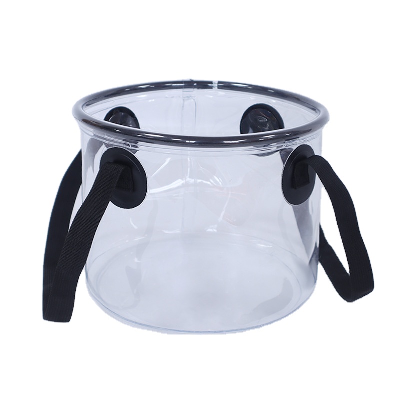 Bolsa de cubo de agua plegable de PVC transparente personalizada para kayak, camping, surf, pesca